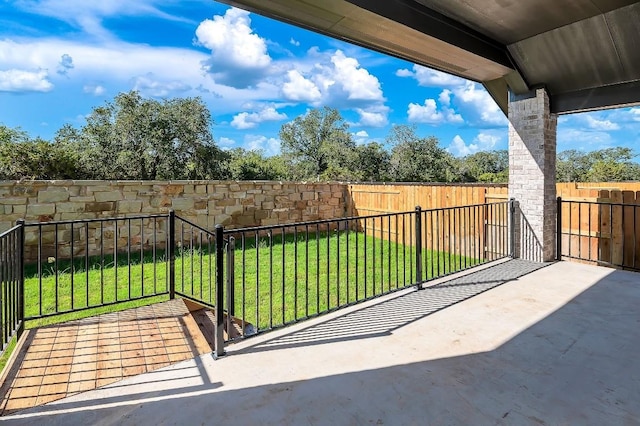 view of patio / terrace with a fenced backyard