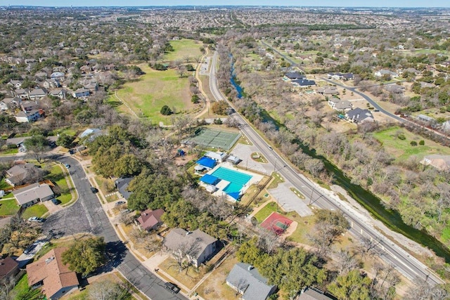 drone / aerial view featuring a residential view