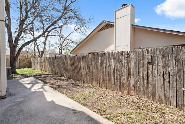 view of yard with a patio area and fence