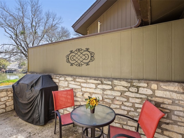 view of patio featuring grilling area