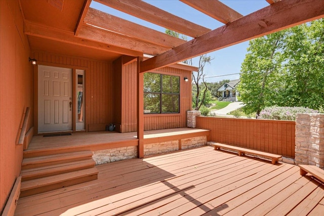 405 S Cowal Dr, Spicewood, TX 78669 - wooden deck with a pergola