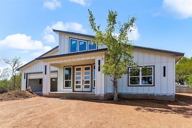 view of front of home with board and batten siding and covered porch