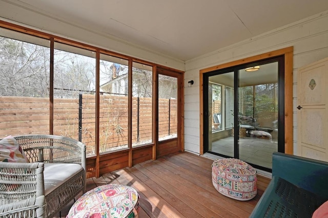 view of sunroom