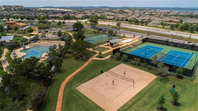 birds eye view of property featuring a residential view