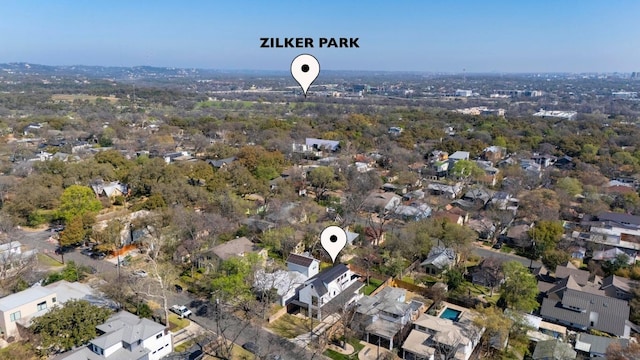 aerial view with a residential view