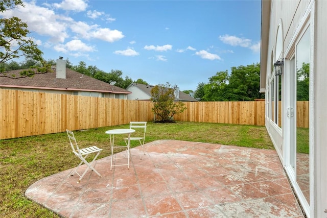 view of patio / terrace featuring a fenced backyard