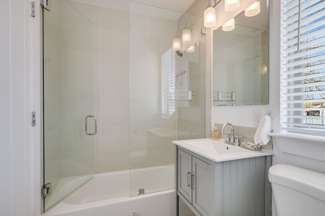 full bathroom featuring toilet and vanity