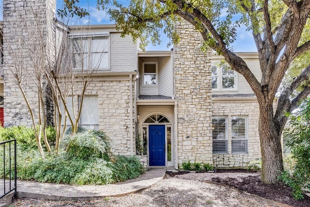 view of front of property with stone siding