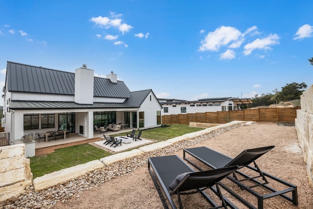 view of patio with a fenced backyard