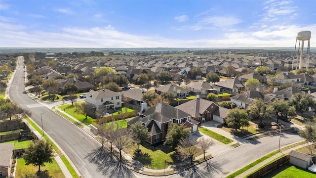 bird's eye view with a residential view