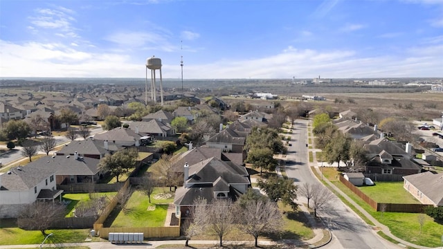 drone / aerial view with a residential view