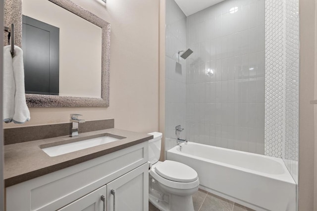 316 Duckhorn Pass, Austin, TX 78738 - full bathroom featuring vanity, shower / washtub combination, and tile patterned floors