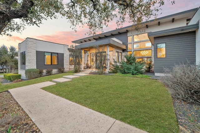 316 Duckhorn Pass, Austin, TX 78738 - view of front of house with a yard