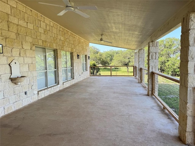 25048 River Rd, Spicewood, TX 78669 - view of patio with ceiling fan