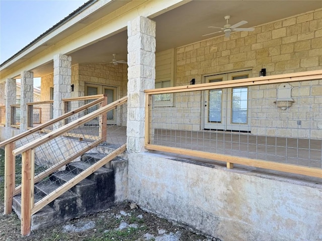 25048 River Rd, Spicewood, TX 78669 - entrance to property with ceiling fan