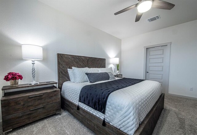 208 Greens Bayou Trl, Hutto, TX 78634 - bedroom featuring carpet and a ceiling fan