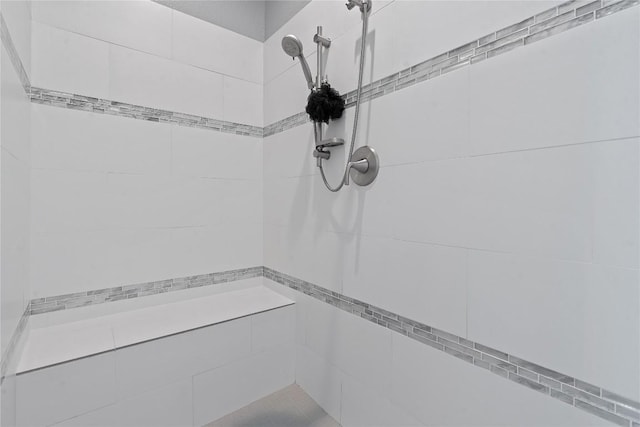 room details with tiled shower