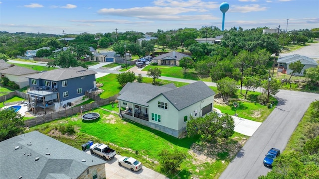 birds eye view of property featuring a residential view