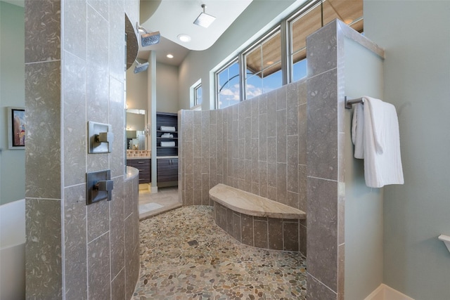 bathroom with walk in shower