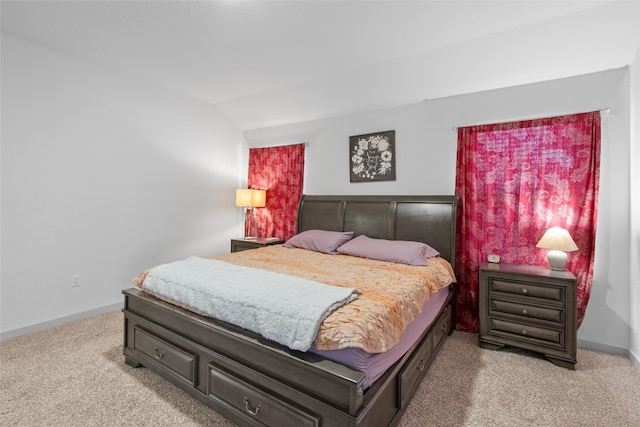 105 Krause Springs Dr, Hutto, TX 78634 - carpeted bedroom with lofted ceiling and baseboards
