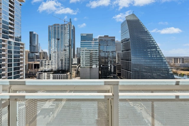 view of city with a water view