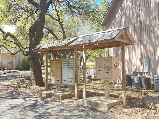 view of property's community featuring mail area