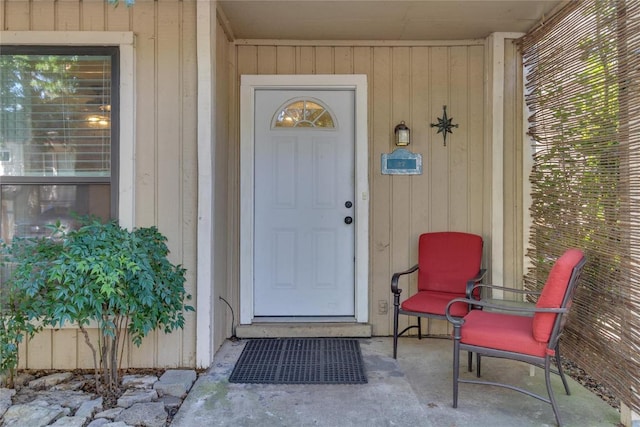 view of doorway to property