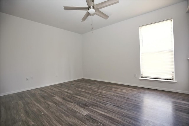 10616 Mellow Meadows Dr Unit 39A, Austin, TX 78750 - spare room with ceiling fan and dark wood finished floors