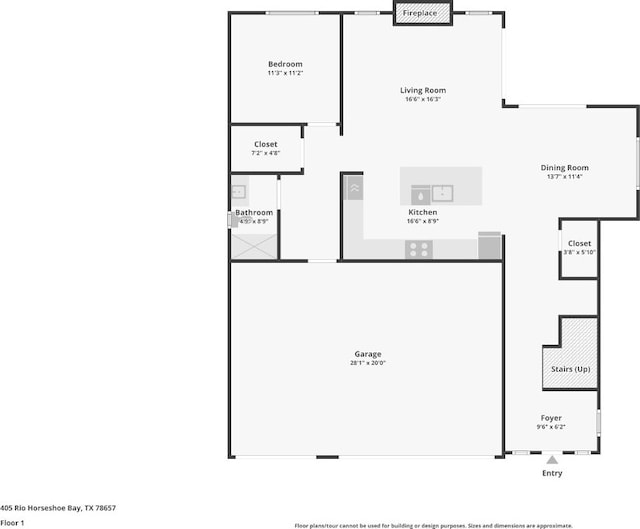 405 Rio, Horseshoe Bay, TX 78657 - view of home floor plan