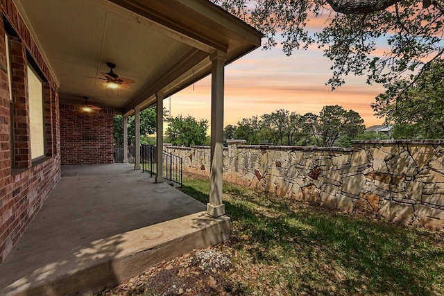 2812 Prosperity, Leander, TX 78641 - view of patio / terrace with a ceiling fan