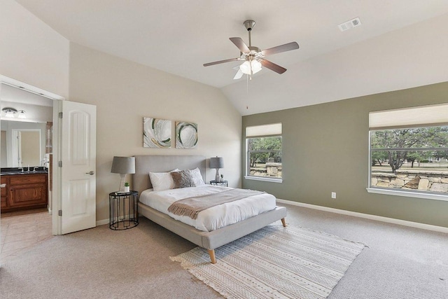 2812 Prosperity, Leander, TX 78641 - bedroom with light carpet, multiple windows, baseboards, and lofted ceiling