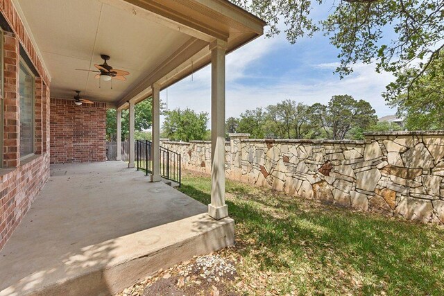 2812 Prosperity, Leander, TX 78641 - view of patio / terrace with ceiling fan