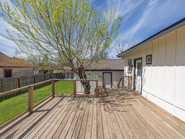 1401 W 7th St, Taylor, TX 76574 - deck featuring a fenced backyard