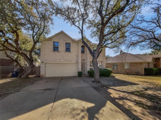 2119 Simbrah Dr, Cedar Park, TX 78613 - traditional-style house featuring driveway, a garage, and brick siding