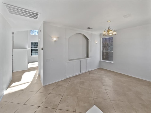 2119 Simbrah Dr, Cedar Park, TX 78613 - tiled spare room with a chandelier and baseboards