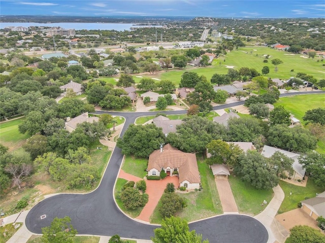 201 Lasso, Horseshoe Bay, TX 78657 - aerial overview of property's location featuring a large body of water and nearby suburban area
