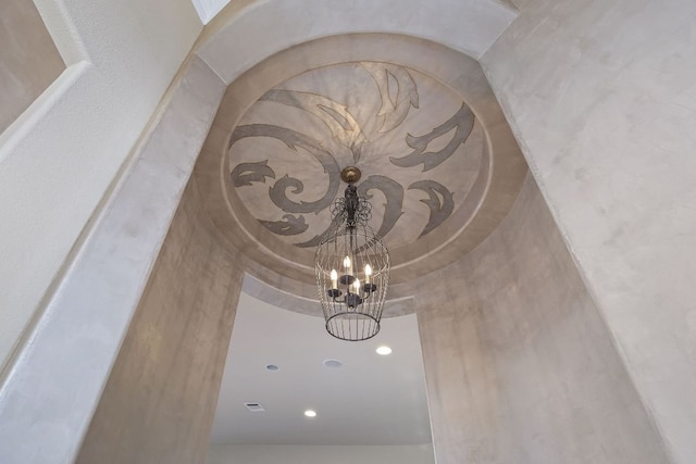 14320 Senia Bnd, Austin, TX 78738 - room details with recessed lighting and a notable chandelier