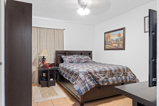 6705 Skynook Dr, Austin, TX 78745 - tiled bedroom featuring a ceiling fan