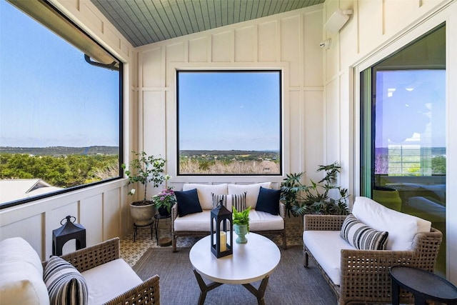 balcony featuring an outdoor living space