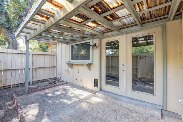 901 E Village Ln, Austin, TX 78758 - view of patio featuring french doors