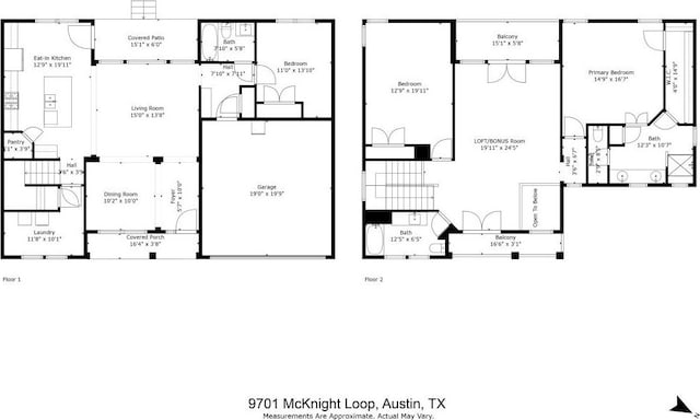 9701 Mcknight Loop, Austin, TX 78717 - view of layout