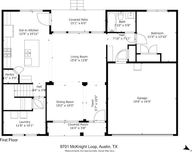 9701 Mcknight Loop, Austin, TX 78717 - floor plan