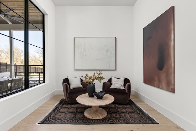 6102 Forest Hills Dr, Austin, TX 78746 - sitting room with light wood-style floors and baseboards