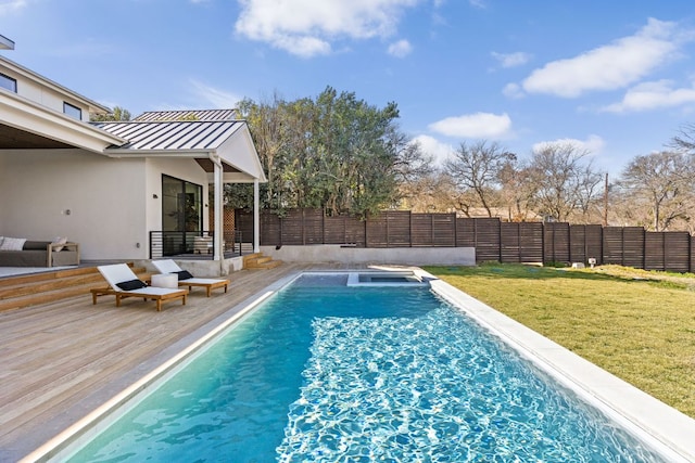 6102 Forest Hills Dr, Austin, TX 78746 - view of swimming pool with a fenced backyard