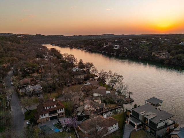 6702 Elfland Dr, Austin, TX 78746 - aerial perspective of suburban area featuring a large body of water