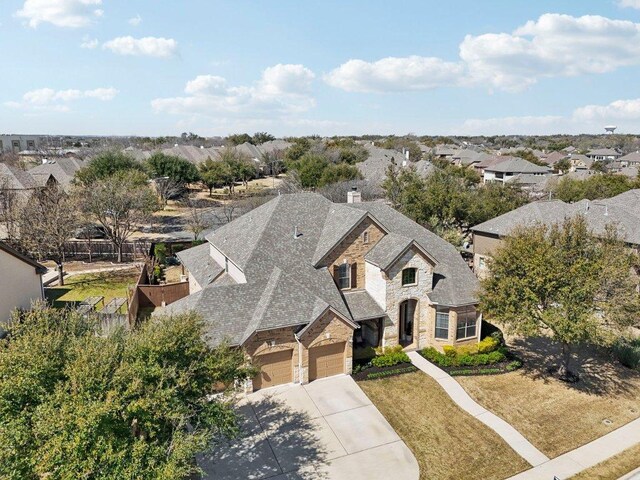 bird's eye view with a residential view