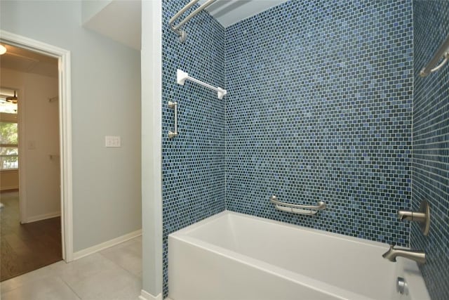 2209 Hancock Dr Unit 4, Austin, TX 78756 - full bathroom with shower / bathtub combination, tile patterned floors, and baseboards