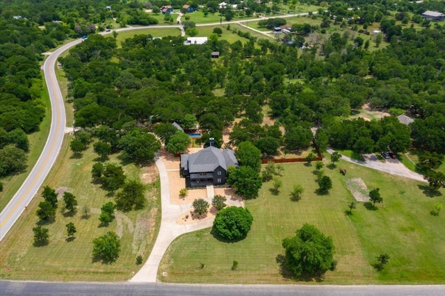bird's eye view with a rural view