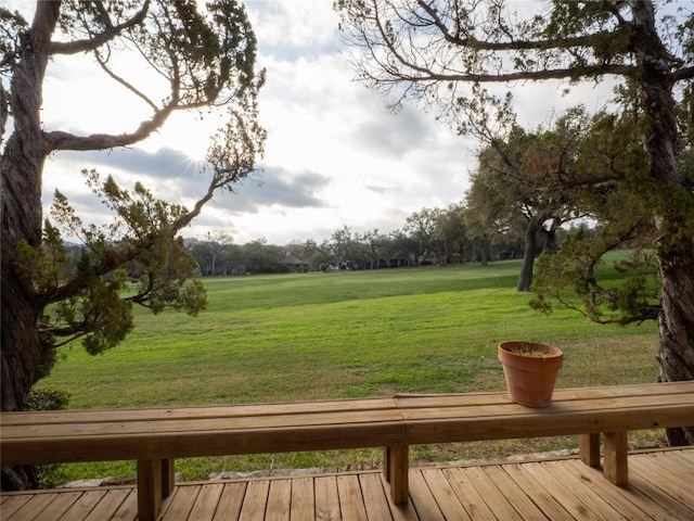 3379 S El Dorado, Lakeway, TX 78734 - view of green lawn featuring a deck