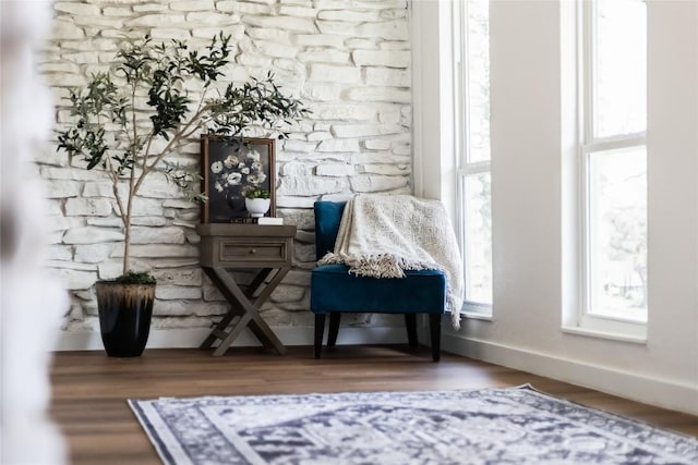 11704 Indianhead Dr, Austin, TX 78753 - living area featuring wood finished floors and baseboards